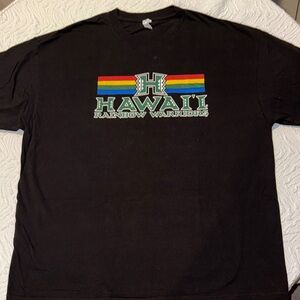 Hawaii Rainbow Warriors Black T-Shirt EUC 2XL